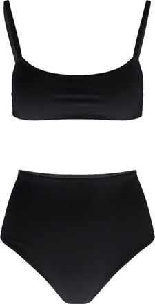 Lido Black Solid Swimwear