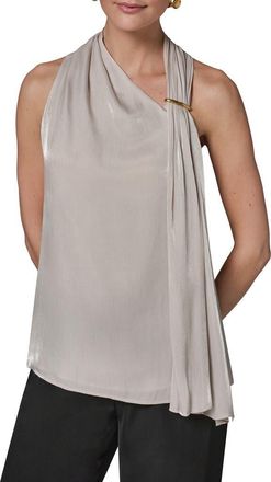 DKNY Asymmetric Sleeveless Top in Tuscan Grey at Nordstrom, Size X-Large