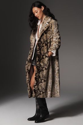 Unreal Fur Madam Grace Faux Fur Snake Print Jacket