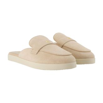 Tory Burch Womens Ballet Sport Slipper Beige Calfskin
