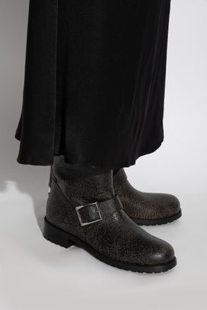 Jimmy Choo London Biker Mid Ankle Boots, Womens, Black