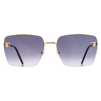 Cartier Panthere de Cartier Grey Gradient Rectangular Ladies Sunglasses CT0333S 001 59