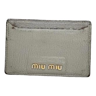 Miu Miu Portafoglio in pelle Pre-owned - - Pre-owned - Donna - Grigio - ONE SIZE