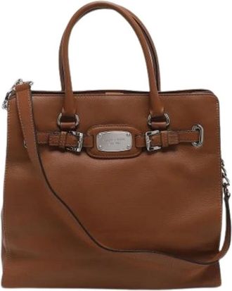 Michael Kors Pre-owned Handbags, female, Brown, Size: ONE SIZE Pre-owned Hamilton Tote