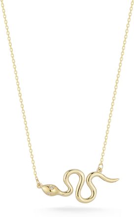 Ember Fine Jewelry 14k Gold & Diamond Snake Necklace