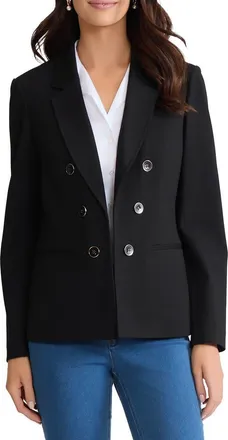 Jones New York Faux Double Breasted Jacket in Jones Black at Nordstrom, Size X-Large
