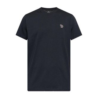 Paul Smith T-Shirts, male, Black, Size: 2XL Logo Patch T-shirt