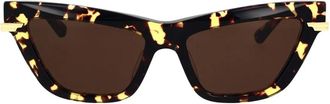 Bottega Veneta Cat-eye zonnebril met bruine lenzen - Dames - Zonnebrillen - Veelkleurig - 54 MM - Accessoires