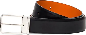 Santoni Adjustable Antiqued Leather Belt