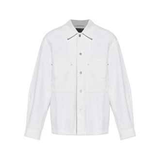 Christophe Lemaire Denim Jackets, male, White, Size: XL Sh1241 Ld1069 Shirt