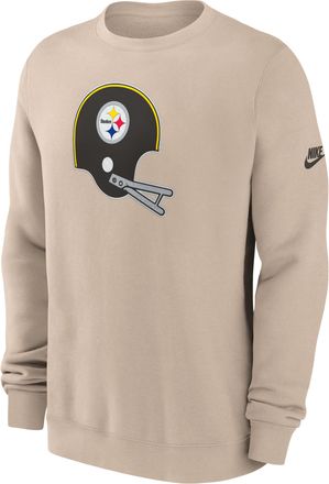 Nike Pittsburgh Steelers Rewind Club Nike Mens NFL Pullover Crew in Brown | NKPU05Y7LV-SP5