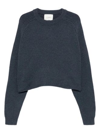 Lisa Yang round-neck cropped sweater - women - Cashmere - 0 - Blue
