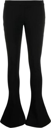 Balmain Zwarte Flare Broek - Dames - Wijde Broeken - Zwart - S - Polyester - Broeken