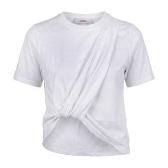 Jucca T-Shirts, female, White, Size: M Crewneck T-Shirt