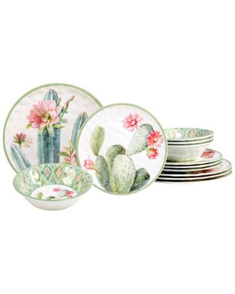 Certified International Desert Beauty 12Pc Melamine Dinnerware Set
