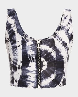 Co&ucirc;t de la Libert&eacute; Jackie Bullet Dye Stretch Leather Bustier