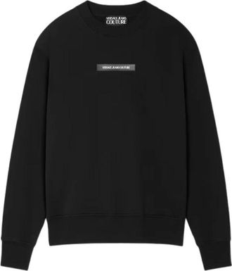Versace Jeans Couture Zwarte Basic Logo Trui - Heren - Sweatshirts - Zwart - XS - Hoodies & sweatvesten