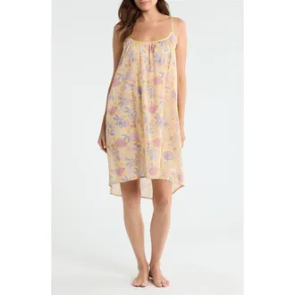 Papinelle Sleepwear Karolina Cotton Voile Nightgown in Golden Haze at Nordstrom, Size Large