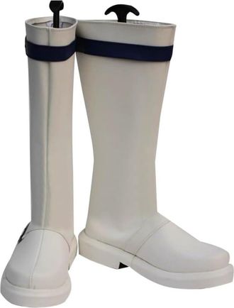 Generic Womens Anime Cosplay Boots for Sakata Kintoki Fancy Stage Performance Props Shoes Custom Made Halloween Christma Comic Con (White,10.5)