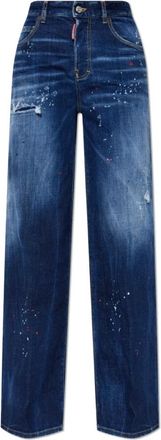 Dsquared2 Reizigersjeans - Dames - Loose Fit Jeans - Blauw - S - Katoen - Jeans