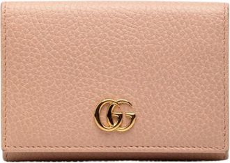 Gucci Pre-owned Card Case - Dames - Vintage Accessoires - Beige - ONE Size - Leer - Vintage