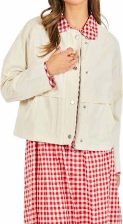 Sadie & Sage Teacup Barn Jacket In Cream