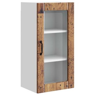 vidaXL Mobile In Vetro Da Parete Porto Legno Vecchio 40 X 31 X 80 Cm Vidaxl