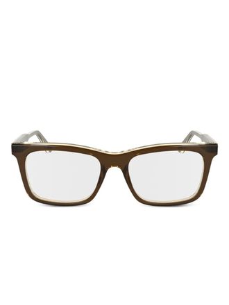 Calvin Klein rectangle-frame glasses - Brown