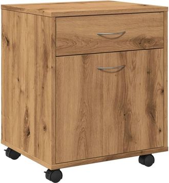 vidaXL Vidaxl - Armario con ruedas madera ingeniería roble artisan 45x38x54 cm