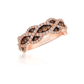 Le Vian Ladies Chocolate Diamond Rings set in 14K Strawberry Gold