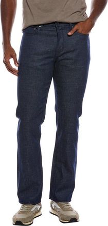 John Varvatos Regular Linen-Blend Dark Wash Jean