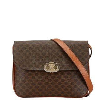 Celine Pre-owned Cross Body Bags, female, Brown, Size: ONE SIZE Pre-owned Leather shoulder-bags