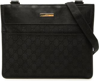 Gucci Pre-owned Gucci GG Canvas and Calfskin Crossbody Ladies K5F78B0U1E3EWX09