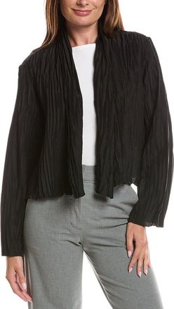 Eileen Fisher Eileen Fisher Crinkled High Collar Silk Jacket