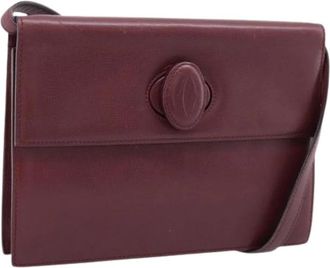 Cartier Pre-owned Vintage Shoulder Bag - Dames - Vintage Schoudertas - Rood - ONE Size - Leer - Vintage