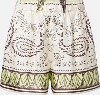 Tory Burch Shorts in seta con stampa