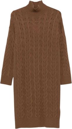 Max Mara Gebreide Jurken - Dames - Kleedjes - Bruin - L - Kleedjes