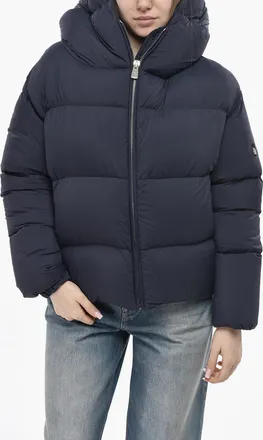Bacon Solid-Color Puffer CLOUD With Hood Bacon