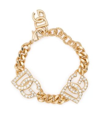Dolce & Gabbana Bracciale con cristalli - Oro