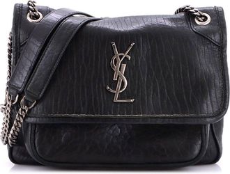 Saint Laurent Black Leather Niki Chain Flap Bag Baby (Authentic Pre-Loved)