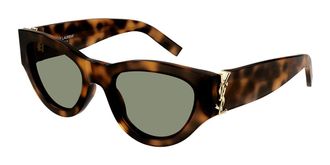 Saint Laurent SL M94/F Asian Fit 002 Womens Sunglasses Tortoiseshell Size 53