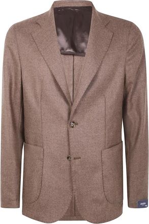 Barba Easy Mono Jacket - Heren - Blazers - Bruin - M - Wol - Jassen