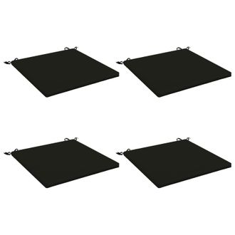 vidaXL Cuscini Per Sedia In 4 Pezzi Soest 4 Pz 100% Poliestere Nero Vidaxl