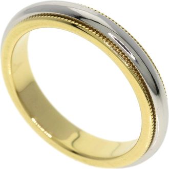 Tiffany & Co. Yellow Gold (18K) Platinum 950 Band Ring (Pre-Owned)