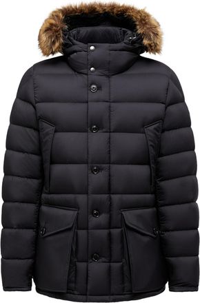 Moncler Moncler Clunye Hooded Mid-length Down Jacket, Men, Black, Size: 0