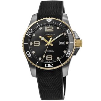 Longines HydroConquest Automatic Black Dial Rubber Strap Mens Watch L3.781.3.56.9