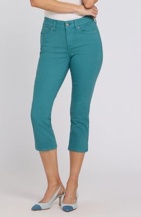 NYDJ Chloe Cool Embrace Side Slit Capri Jeans in Harbor Blue at Nordstrom, Size 16P