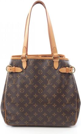 Louis Vuitton Brown Monogram Leather Handbag Tote Bag (Pre-Owned)