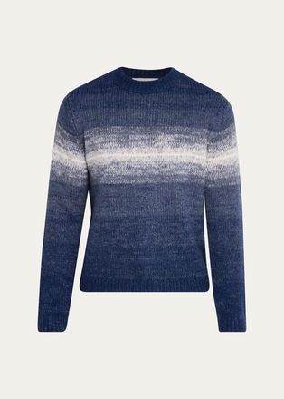 Iris Von Arnim Mens Cashmere & Silk Crewneck Degrade Sweater
