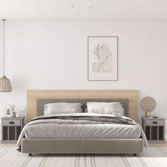 vidaXL Comodini 2 pz Grigio Sonoma 43x36x50 cm - Vidaxl